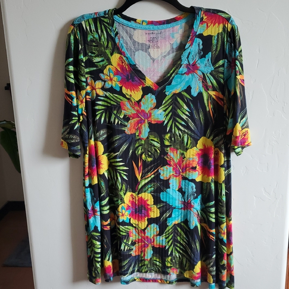 Tropical Women's Top Soft Stretch